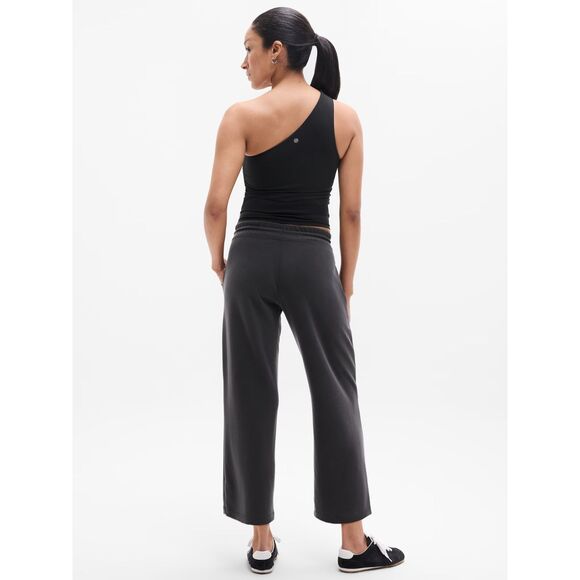 ATHLETA Black Seasoft Straight Leg Cropped Sweatpant Pants Size M Medium - Picture 2 of 9